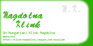 magdolna klink business card